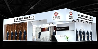 126平米展臺(tái)設(shè)計(jì)制作：一面開口/現(xiàn)代/木質(zhì)結(jié)構(gòu)/白色，為服裝展展商而作（免費(fèi)使用）