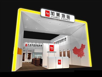 140平米展臺(tái)設(shè)計(jì)制作：二面開(kāi)口/現(xiàn)代/木質(zhì)結(jié)構(gòu)/白色，為紡織展展商而作（免費(fèi)使用）