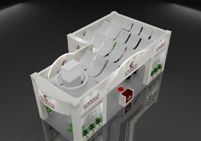 66平米展臺設(shè)計制作：四面開口/現(xiàn)代/木質(zhì)結(jié)構(gòu)/白色，為婚博會展商而作（免費使用）