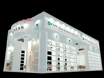72平米展臺設(shè)計制作：三面開口/現(xiàn)代/木質(zhì)結(jié)構(gòu)/白色，為家具展展商而作（免費使用）