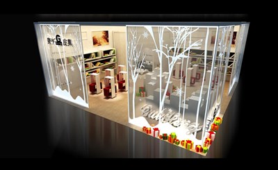 81平米展臺設(shè)計制作：二面開口/現(xiàn)代/型材結(jié)構(gòu)/白色，為鞋箱包展展商而作（免費使用）