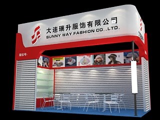 54平米展臺(tái)設(shè)計(jì)制作：二面開(kāi)口/現(xiàn)代/木質(zhì)結(jié)構(gòu)/紅色，為鞋箱包展展商而作（免費(fèi)使用）