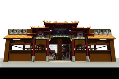 100平米展臺設(shè)計制作：二面開口/中式/木質(zhì)結(jié)構(gòu)/咖啡色，為農(nóng)交會展商而作（免費使用）