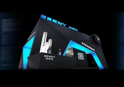 96平米展臺設(shè)計制作：一面開口/前衛(wèi)/木質(zhì)結(jié)構(gòu)/黑色，為鐘表展展商而作（免費使用）
