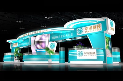 108平米展臺設(shè)計制作：三面開口/現(xiàn)代/木質(zhì)結(jié)構(gòu)/綠色，為珠寶展展商而作（免費使用）