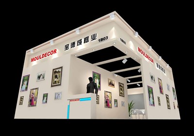 70平米展臺設(shè)計制作：二面開口/現(xiàn)代/木質(zhì)結(jié)構(gòu)/米色，為玩具展展商而作（免費使用）
