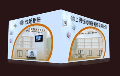 80平米展臺設計制作：二面開口/現(xiàn)代/木質結構/白色，為婚博會展商而作（免費使用）