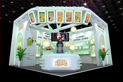 42平米展臺(tái)設(shè)計(jì)制作：二面開口/現(xiàn)代/木質(zhì)結(jié)構(gòu)/白色，為嬰幼展展商而作（免費(fèi)使用）