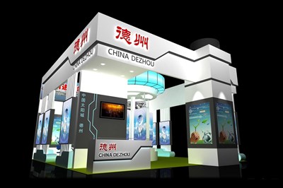 81平米展臺設(shè)計制作：三面開口/現(xiàn)代/木質(zhì)結(jié)構(gòu)/白色，為成就招商展展商而作（免費使用）