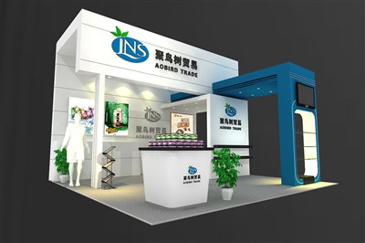36平米展臺(tái)設(shè)計(jì)制作：三面開口/現(xiàn)代/木質(zhì)結(jié)構(gòu)/白色，為文具圖書展展商而作（免費(fèi)使用）