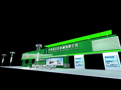 280平米展臺(tái)設(shè)計(jì)制作：三面開口/前衛(wèi)/木質(zhì)結(jié)構(gòu)/綠色，為汽配展展商而作（免費(fèi)使用）