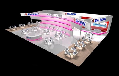 425平米展臺(tái)設(shè)計(jì)制作：三面開口/現(xiàn)代/木質(zhì)結(jié)構(gòu)/白色，為機(jī)械展展商而作（免費(fèi)使用）