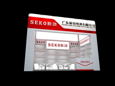 18平米展臺(tái)設(shè)計(jì)制作：一面開口/現(xiàn)代/木質(zhì)結(jié)構(gòu)/白色，為家電展展商而作（免費(fèi)使用）