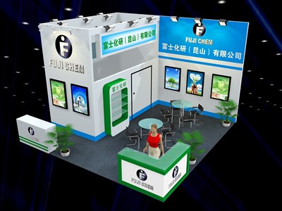 36平米展臺設(shè)計制作：二面開口/現(xiàn)代/木質(zhì)結(jié)構(gòu)/白色，為汽配展展商而作（免費使用）