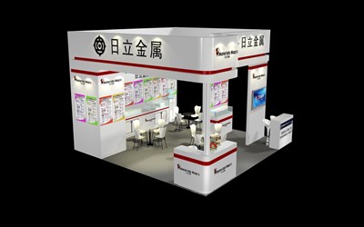 36平米展臺(tái)設(shè)計(jì)制作：三面開(kāi)口/現(xiàn)代/木質(zhì)結(jié)構(gòu)/白色，為汽配展展商而作（免費(fèi)使用）