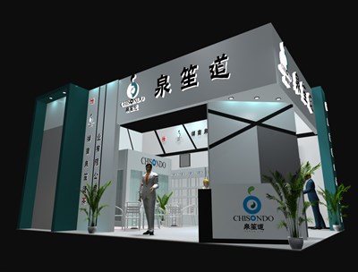 54平米展臺(tái)設(shè)計(jì)制作：二面開口/現(xiàn)代/木質(zhì)結(jié)構(gòu)/白色，為綜合展展商而作（免費(fèi)使用）