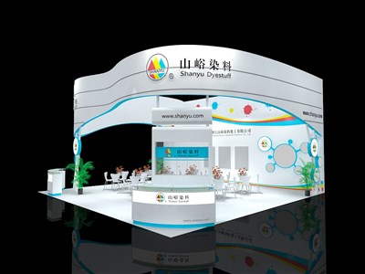 81平米展臺設(shè)計制作：三面開口/現(xiàn)代/木質(zhì)結(jié)構(gòu)/白色，為化工展展商而作（免費使用）