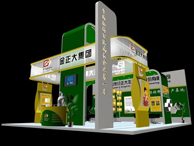 81平米展臺設(shè)計制作：三面開口/現(xiàn)代/木質(zhì)結(jié)構(gòu)/彩色，為綜合展展商而作（免費使用）