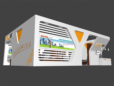 60平米展臺(tái)設(shè)計(jì)制作：三面開(kāi)口/現(xiàn)代/型材結(jié)構(gòu)/彩色，為家具展展商而作（免費(fèi)使用）