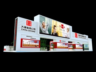 115平米展臺設計制作：四面開口/前衛(wèi)/型材結構/白色，為房產(chǎn)展展商而作（免費使用）
