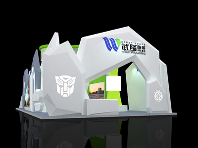 144平米展臺(tái)設(shè)計(jì)制作：三面開(kāi)口/現(xiàn)代/木質(zhì)結(jié)構(gòu)/白色，為旅游展展商而作（免費(fèi)使用）