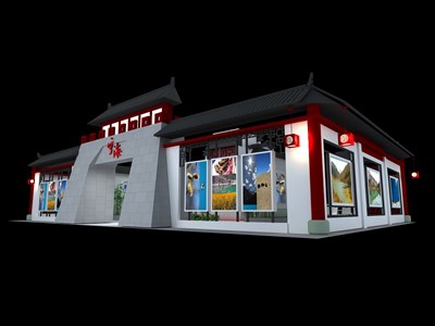 156平米展臺(tái)設(shè)計(jì)制作：三面開(kāi)口/中式/木質(zhì)結(jié)構(gòu)/灰色，為旅游展展商而作（免費(fèi)使用）