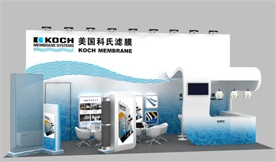 36平米展臺設(shè)計(jì)制作：三面開口/現(xiàn)代/木質(zhì)結(jié)構(gòu)/藍(lán)色，為綜合展展商而作（免費(fèi)使用）