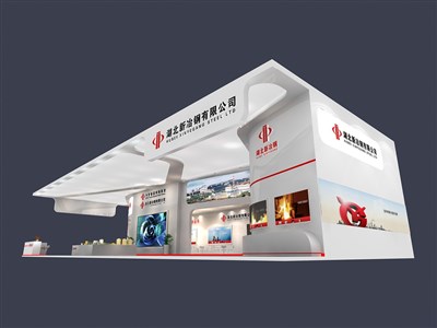 225平米展臺設計制作：二面開口/現(xiàn)代/木質(zhì)結(jié)構(gòu)/白色，為建材展展商而作（免費使用）