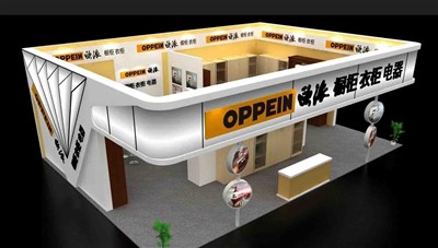 88平米展臺設(shè)計制作：三面開口/現(xiàn)代/木質(zhì)結(jié)構(gòu)/白色，為建材展展商而作（免費使用）
