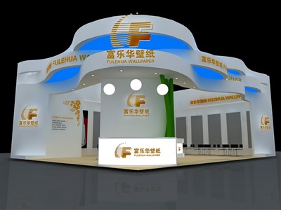 108平米展臺(tái)設(shè)計(jì)制作：二面開口/現(xiàn)代/木質(zhì)結(jié)構(gòu)/白色，為建材展展商而作（免費(fèi)使用）