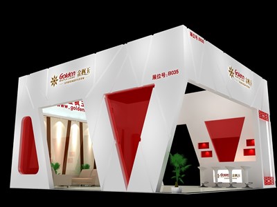 56平米展臺設計制作：三面開口/現(xiàn)代/木質(zhì)結(jié)構(gòu)/白色，為建材展展商而作（免費使用）