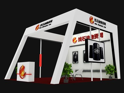 42平米展臺(tái)設(shè)計(jì)制作：三面開口/現(xiàn)代/木質(zhì)結(jié)構(gòu)/黑色，為能源展展商而作（免費(fèi)使用）