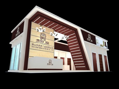 72平米展臺(tái)設(shè)計(jì)制作：二面開口/現(xiàn)代/木質(zhì)結(jié)構(gòu)/白色，為建材展展商而作（免費(fèi)使用）
