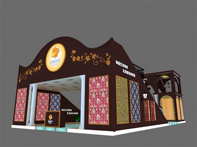 162平米展臺設(shè)計制作：三面開口/現(xiàn)代/木質(zhì)結(jié)構(gòu)/咖啡色，為建材展展商而作（免費(fèi)使用）