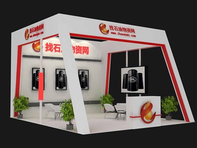 42平米展臺(tái)設(shè)計(jì)制作：三面開口/現(xiàn)代/木質(zhì)結(jié)構(gòu)/白色，為能源展展商而作（免費(fèi)使用）