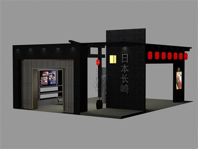 108平米展臺設計制作：四面開口/田園/木質(zhì)結構/黑色，為食品展展商而作（免費使用）