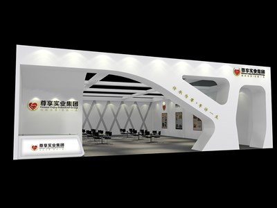214.5平米展臺設(shè)計制作：一面開口/前衛(wèi)/型材結(jié)構(gòu)/灰色，為家具展展商而作（免費使用）