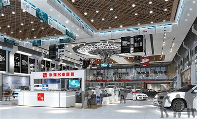 1000平米展廳設(shè)計(jì)制作：現(xiàn)代/白色，產(chǎn)品類展廳-寧詳名車會(huì)館（免費(fèi)使用）